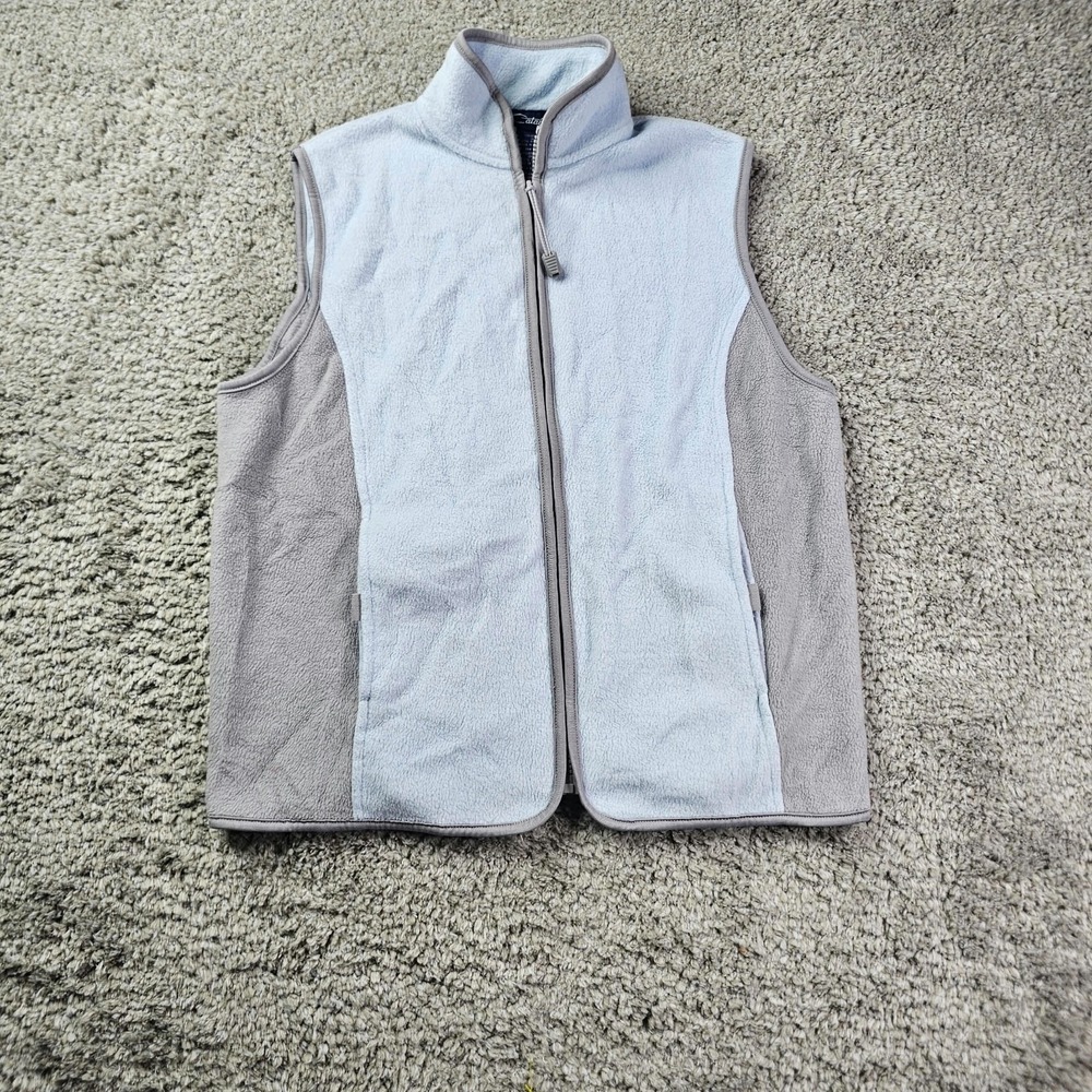 Catalina Women's Size Small Fleece Jacket Light Blue Made in Hong Kong